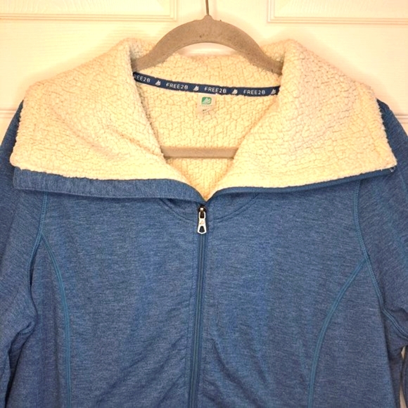 Free2Be Sherpa-Lined Full Zip Funnel Neck Jacket Size XL - Picture 3 of 8